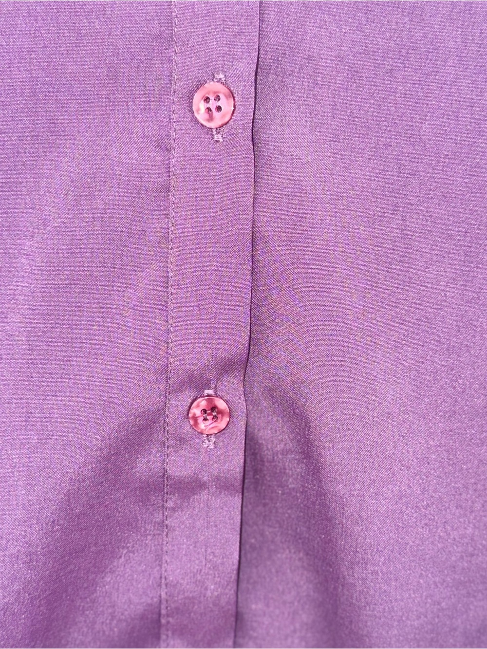 UNITI Women Plus Size 1X Stretch Button Up Shirt Plum Purple Roll Tab 3/4 Sleeve - Picture 5 of 12